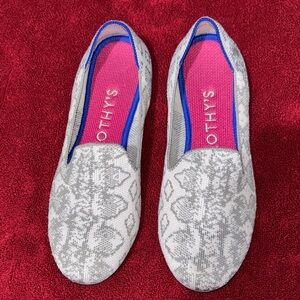 Rothy's  The Loafer in The Ivory Grey Snake Pattern